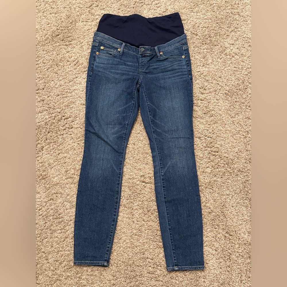 GAP Women's Maternity Dark Blue Skinny Jeans, Size 29/8L
